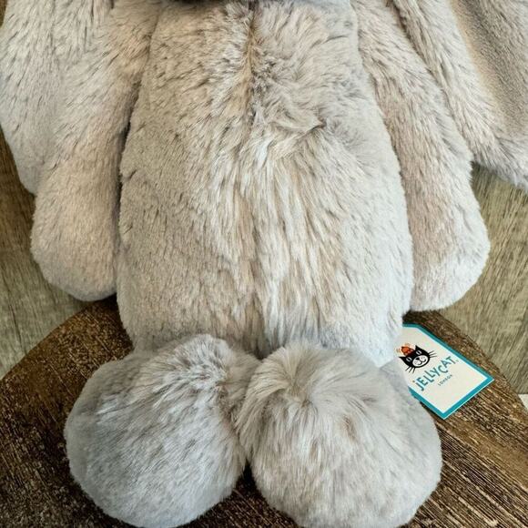 Jellycat Original Bashful Grey Bunny NEW FAST SHIP Medium - Picture 3 of 9